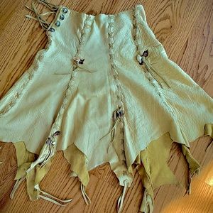 Authentic handmade A Indian leather skirt